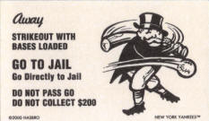 Yankees Away Card Go To Jail