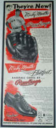 1950's Rawlings Advertisement Mickey Mantle mm4 Glove Fleetfoot Shoe