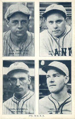 1936 Four on one Exhibit Mickey Cochrane Goose Goslin Linwood Rowe Charlie Gehringer