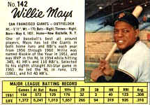 1962 Jello Willie Mays