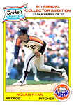 1986 Drakes Baseball CardNolan Ryan