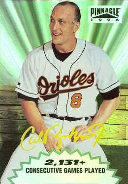 1996 PinnacleCard number CR1 Cal Ripken Tribute