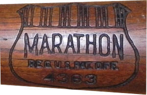 1930s Marathon Brand Baseball Bat center brand