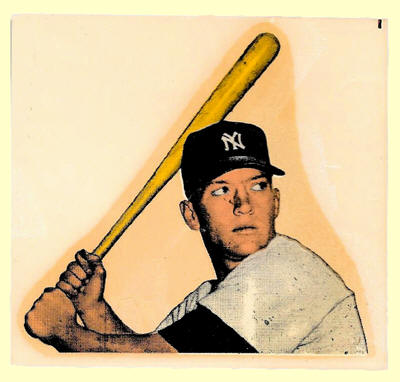 1956 Mac Boy Mickey Mantle Bat Rack Decal