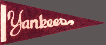 1953-1958 Vending Machine Yankees Mini-Pennant