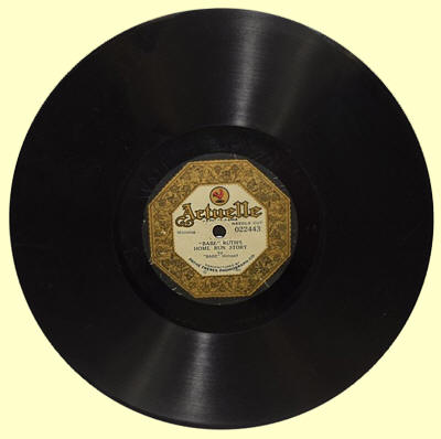 The Babe Ruth Home Run Story Pathe Actuelle 78 RPM  Record 