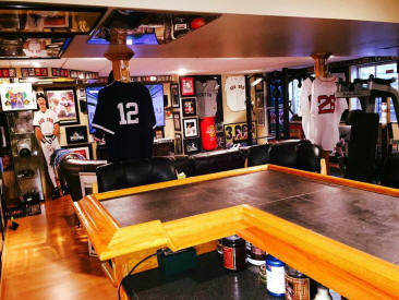 Wdae Boggs Tavern memorabilia display man cave