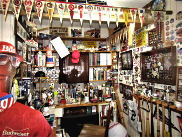 Baseball collectibles Display Room